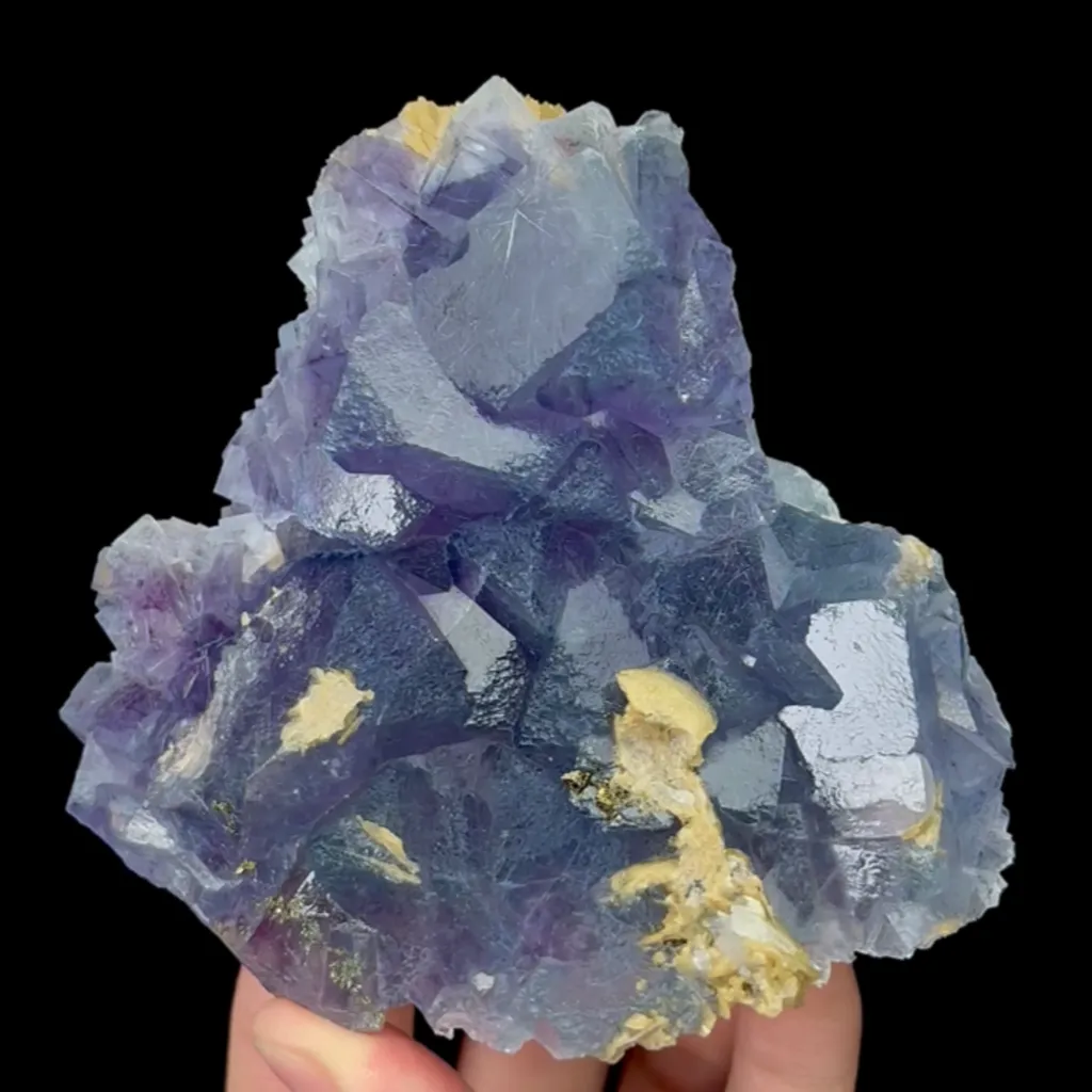 Natural Purple Fluorite Mineral Specimen,High quality:Yaogangxian,Hunan(100*105*35mm) image