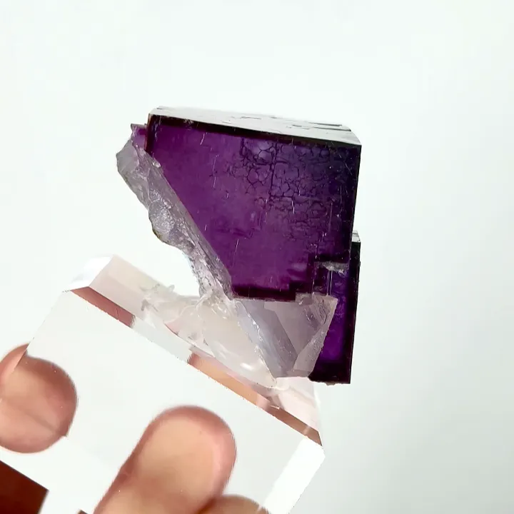 Natural Purple Fluorite, Mineral Specimen:Yaogangxian,Hunan (35*30*30MM) - image 3