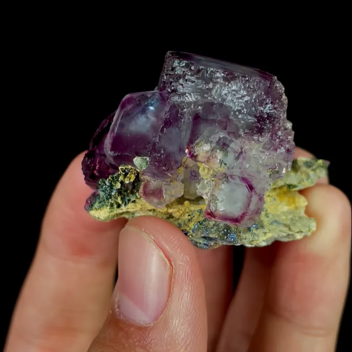 Natural Purple Fluorite, Mineral Specimen:Yaogangxian,Hunan (35*35*25MM) - image 4