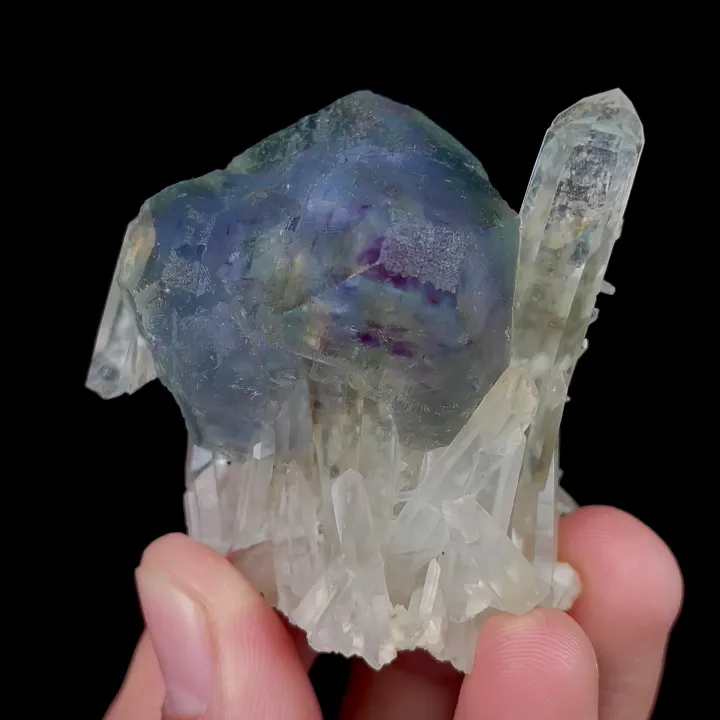 Natural Purple Fluorite, Mineral Specimen:Yaogangxian,Hunan (45*45*30MM) image