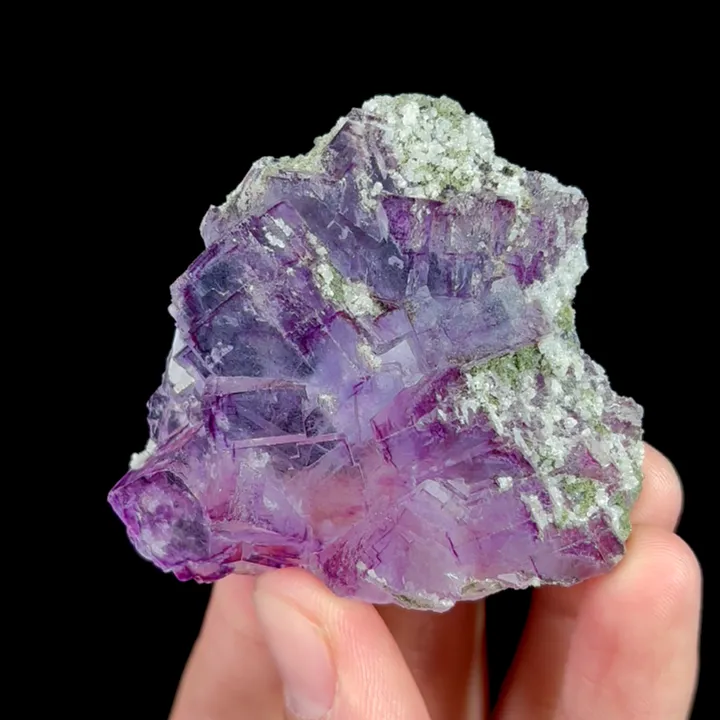 Natural Purple Fluorite, Mineral Specimen:Yaogangxian,Hunan (55*55*15MM) image