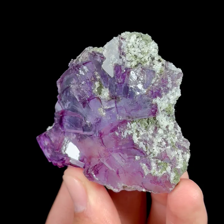 Natural Purple Fluorite, Mineral Specimen:Yaogangxian,Hunan (55*55*15MM) - image 2