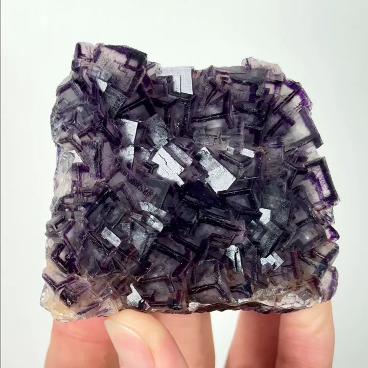 Natural Purple Fluorite, Mineral Specimen:Zhejiang,China (75*60*20MM) image