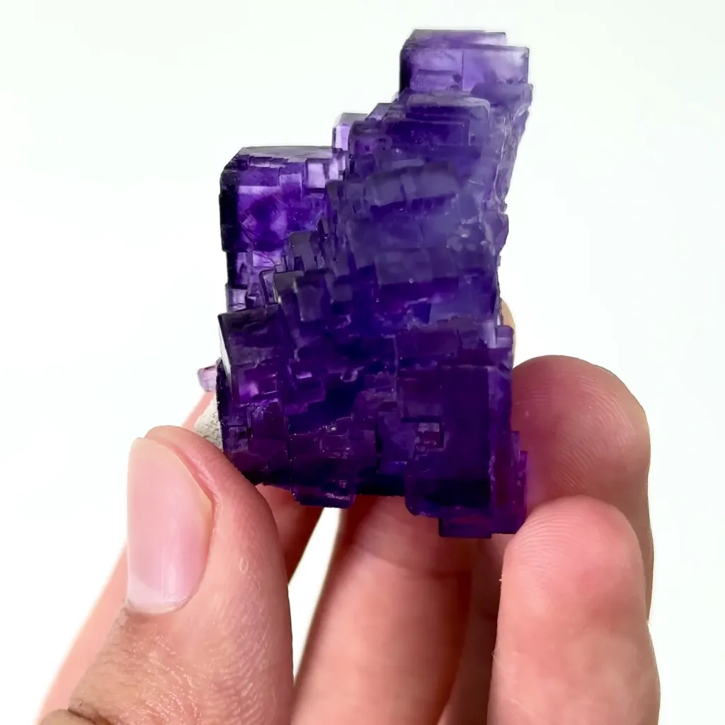 Natural Purple Fluorite on Matrix Mineral Specimen,High Quality Specimen,NORTHWEST CHINA(47*31*26mm) - image 2