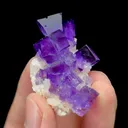 Natural Purple Fluorite on Matrix Mineral Specimen,High Quality Specimen,XINJIANG,CHINA(48*35*20mm) - image 2