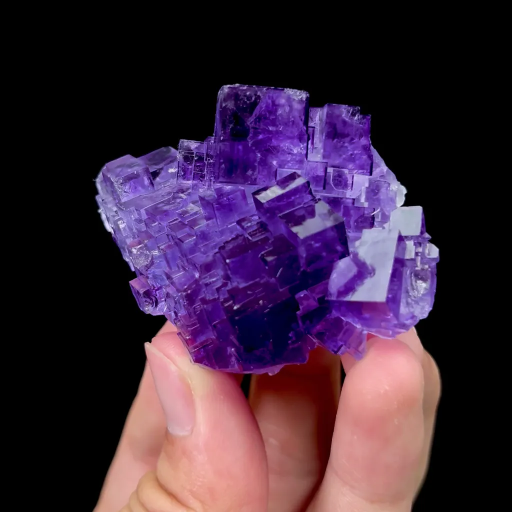 Natural Purple Fluorite on Matrix Mineral Specimen,High Quality Specimen,XINJIANG,CHINA(60*45*24mm) - image 4