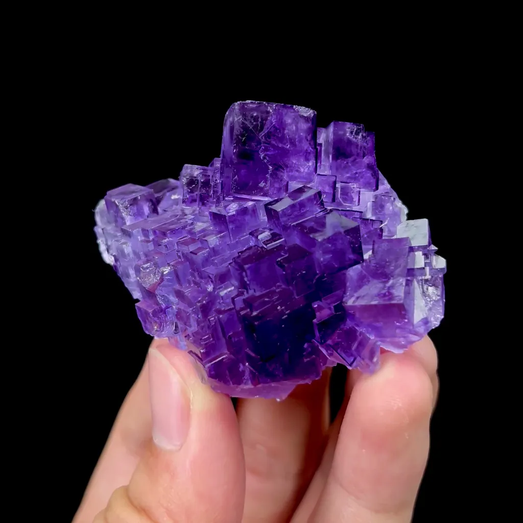 Natural Purple Fluorite on Matrix Mineral Specimen,High Quality Specimen,XINJIANG,CHINA(60*45*24mm) image