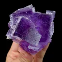 Natural Purple Fluorite on Matrix Mineral Specimen,High Quality Specimen,XINJIANG,CHINA(74*66*64mm) - image 1