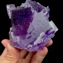 Natural Purple Fluorite on Matrix Mineral Specimen,High Quality Specimen,XINJIANG,CHINA(74*66*64mm) - image 3