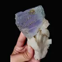 Natural Purple Fluorite, Pyrite and Calcite. Mineral Specimen: Shangbao,Hunan (80*110*50MM) - image 2