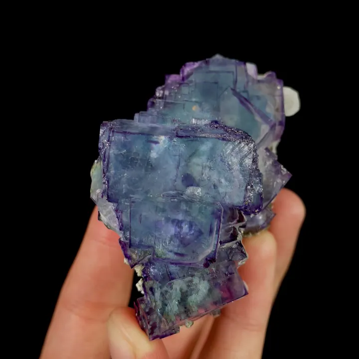 Natural Purple Fluorite, Quartz and Calcite,Mineral Specimen: Yaogangxian,Hunan (45*70*50MM) image