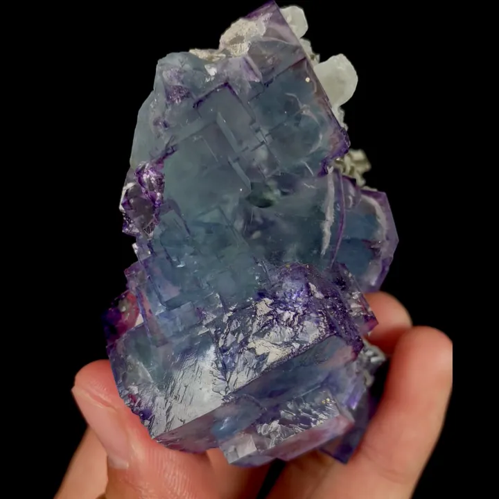 Natural Purple Fluorite, Quartz and Calcite,Mineral Specimen: Yaogangxian,Hunan (45*70*50MM) - image 4