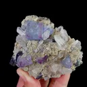 Natural Purple Fluorite, Quartz and Mica, Mineral Specimen:Inner Mongolia,China (70*70*35MM) - image 5