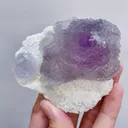 Natural Purple Fluorite & Quartz, Mineral Specimen: Fujian,China (85*70*45mm) - image 2