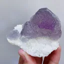 Natural Purple Fluorite & Quartz, Mineral Specimen: Fujian,China (85*70*45mm) - image 5
