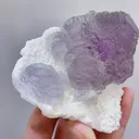 Natural Purple Fluorite & Quartz, Mineral Specimen: Fujian,China (85*70*45mm) - image 3