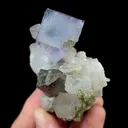 Natural Purple Fluorite with Arsenopyrite and Clear Quartz, Mineral Specimen:Yaogangxian,Hunan (45*70*35MM) - image 5
