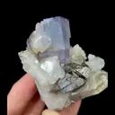 Natural Purple Fluorite with Arsenopyrite and Clear Quartz, Mineral Specimen:Yaogangxian,Hunan (45*70*35MM) - image 4