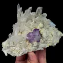 Natural Purple Fluorite with Clear Quartz Cluster and Mica, Mineral Specimen:Yaogangxian,Hunan (130*85*60MM) - image 4