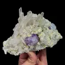 Natural Purple Fluorite with Clear Quartz Cluster and Mica, Mineral Specimen:Yaogangxian,Hunan (130*85*60MM) - image 2