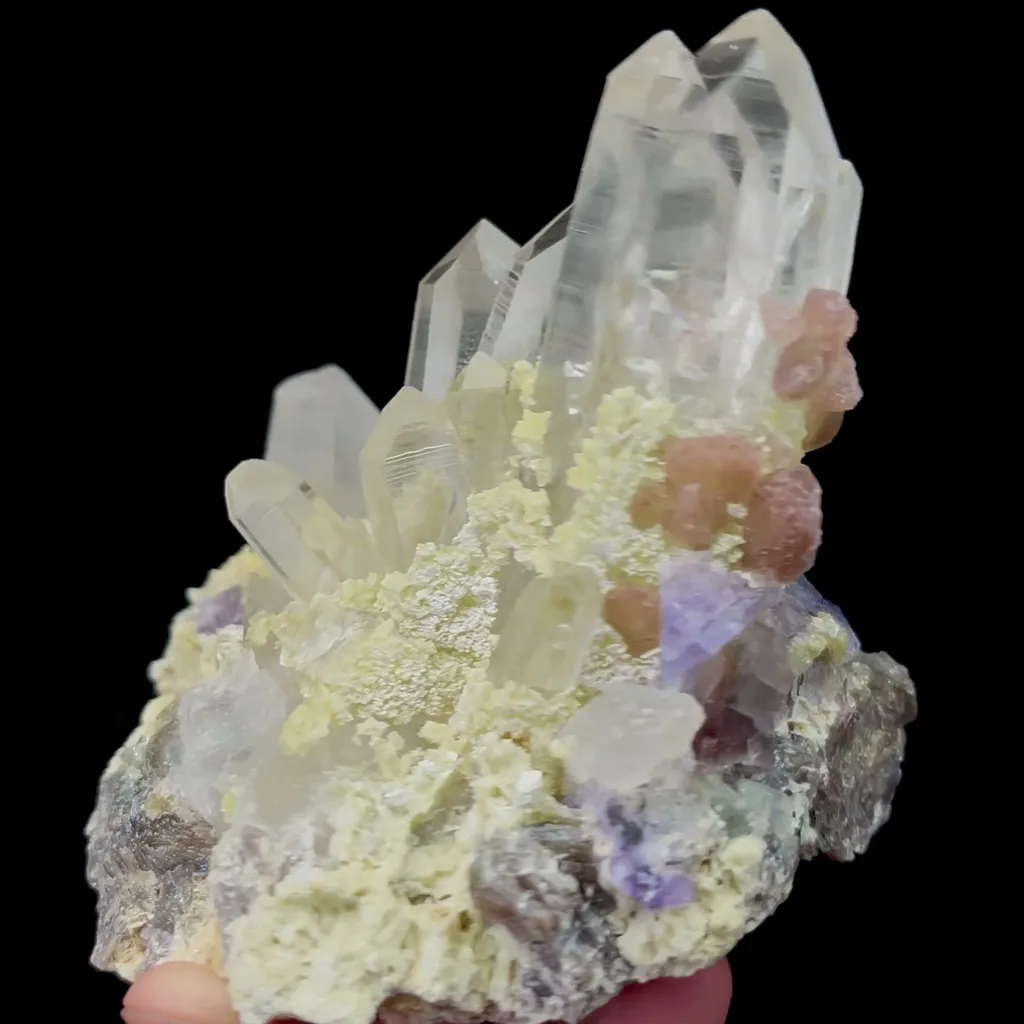 Natural Purple Fluorite with Crystal and Mica Mineral Specimen,High Quality Specimen,YAO GANG XIAN,HUNAN,CHINA(100*80*100mm) - image 2