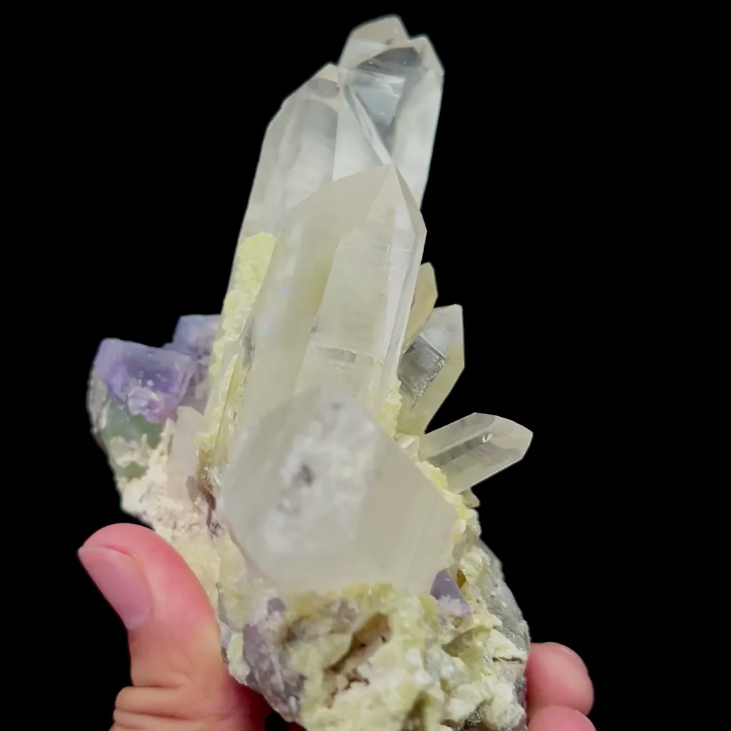 Natural Purple Fluorite with Crystal and Mica Mineral Specimen,High Quality Specimen,YAO GANG XIAN,HUNAN,CHINA(100*80*100mm) - image 3