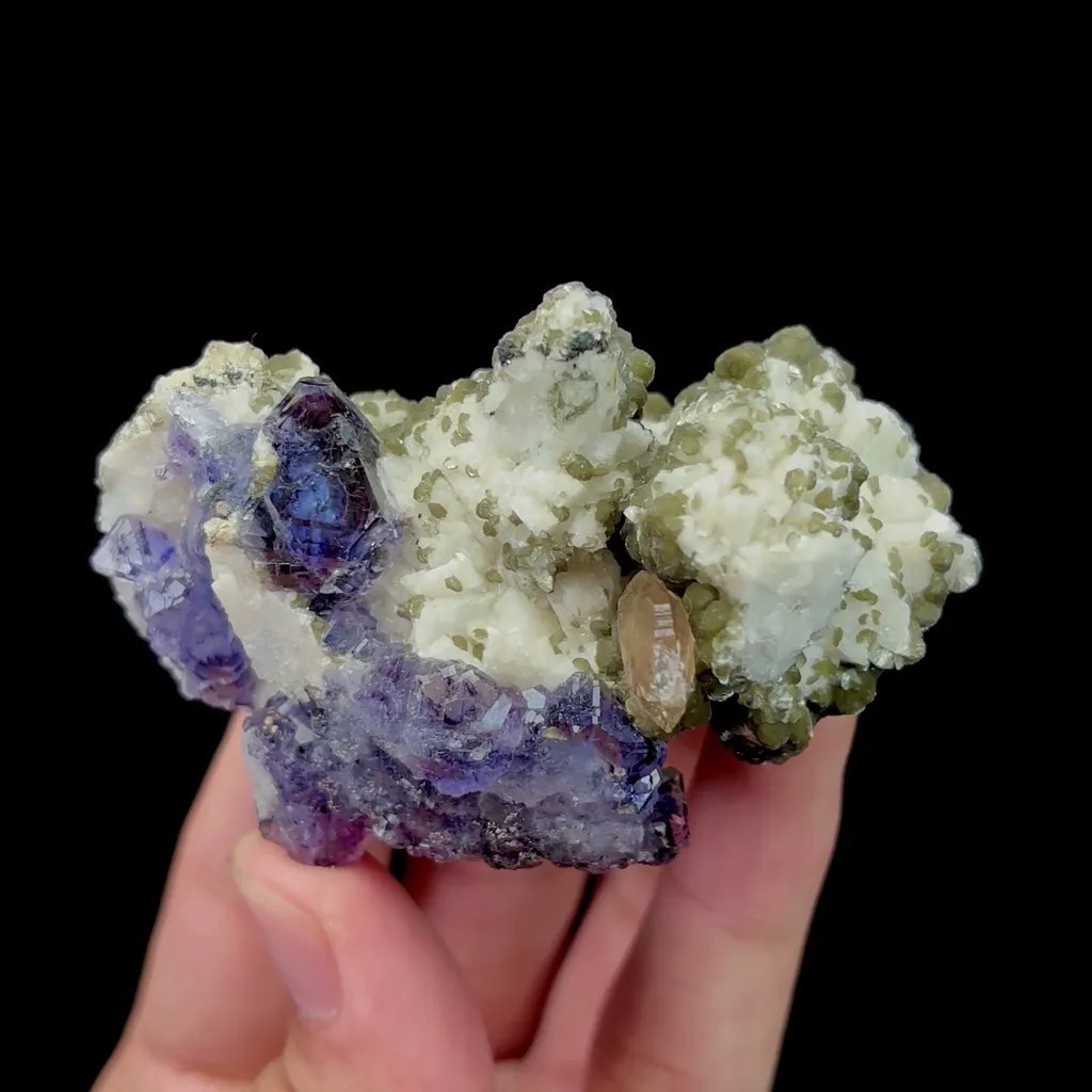 Natural Purple Fluorite with Dolomite and Mica Mineral Specimen,High Quality Specimen,YUNXIAO,FUJIAN,CHINA(73*44*33mm) - image 4