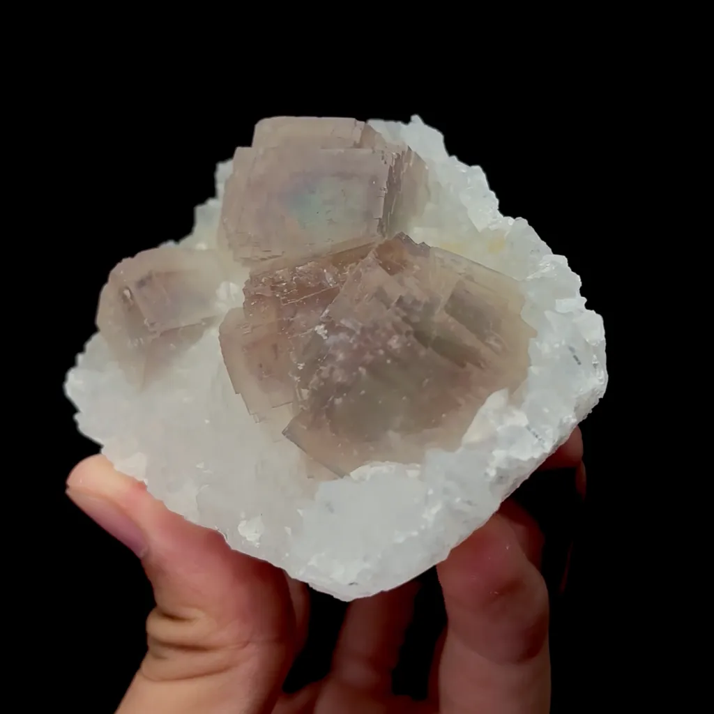 Natural Purple Fluorite with Green Core Mineral Specimen,High Quality Specimen,ZHEJIANG,CHINA(84*65*35mm) - image 5