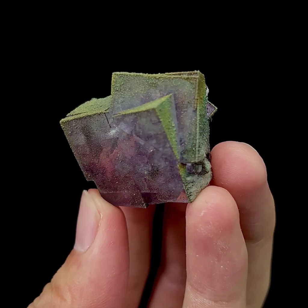 Natural Purple Fluorite with Pyrite Mineral Specimen,High Quality Specimen,YAO GANG XIAN,HUNAN,CHINA(33*31*16mm) - image 2