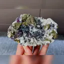 Natural Purple Fluorite with Quartz and Arsenopyrite Symbiosis comes from Yaogangxian,Hunan 110*70*30MM - image 2
