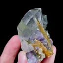 Natural Purple Fluorite with Quartz and Calcite, Mineral Specimen:Yaogangxian,Hunan (55*50*30MM) - image 4