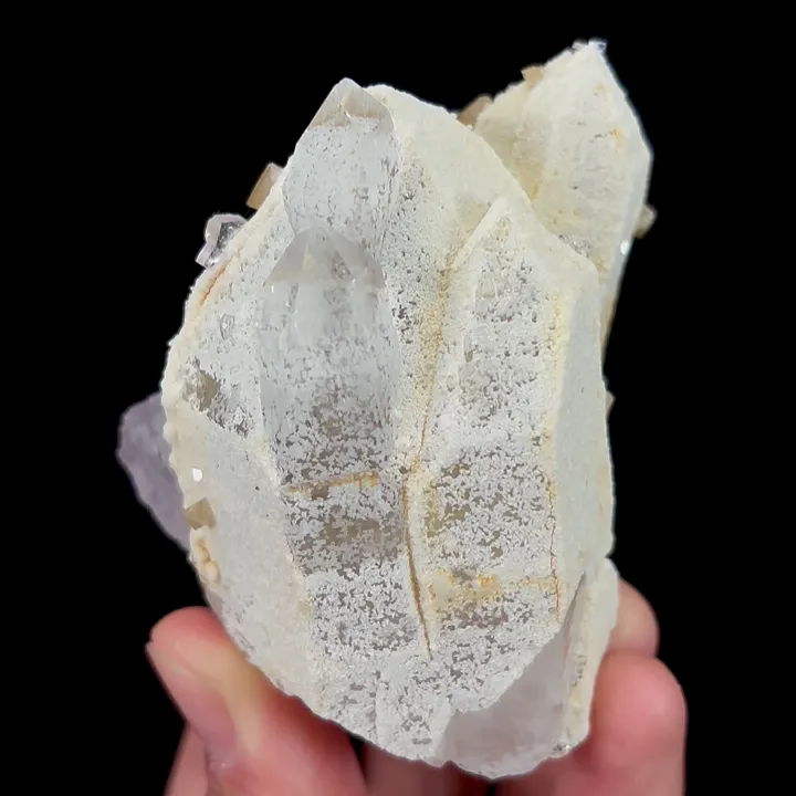 Natural Purple Fluorite with Scheelite and Clear Quartz, Mineral Specimen:Yaogangxian,Hunan (65*65*60MM) - image 2