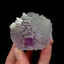 Natural Purple Fluorite,Ladder Pattern Mineral Specimen: HUNAN (53*53*35mm) - image 4