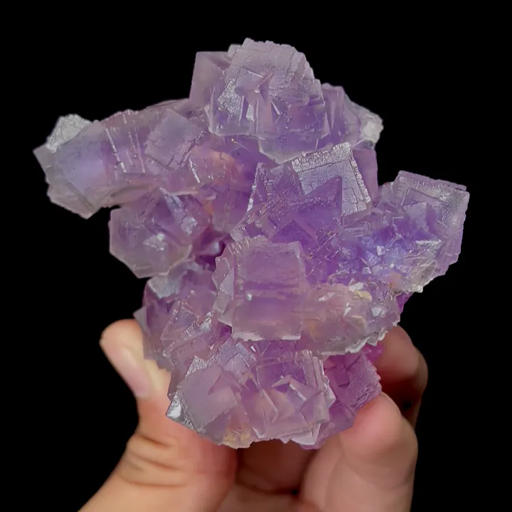 Natural Purple Fluorite,Ladder Pattern Mineral Specimen: YUNNAN (85*50*60mm) - image 2