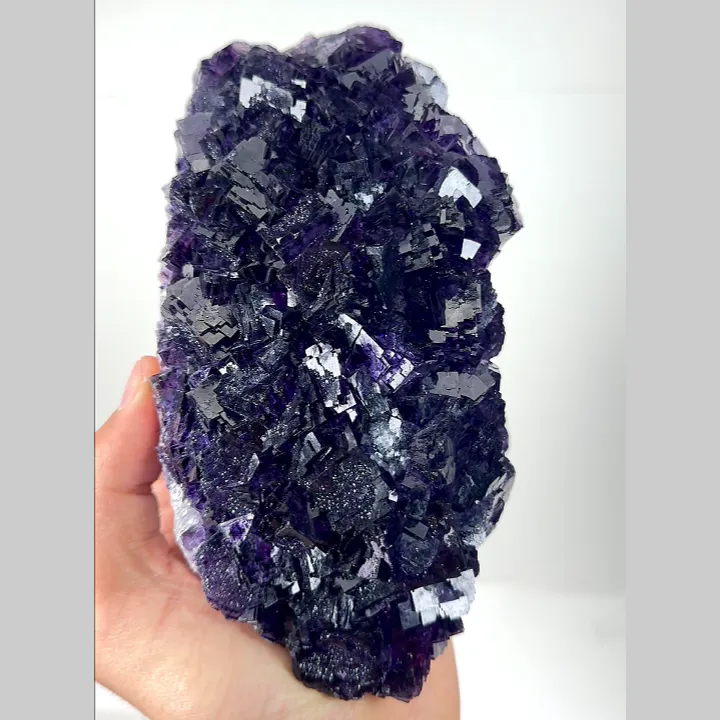 Natural Purple Fluorite,Ladder Pattern Mineral Specimen:HENAN China (190*70*115mm) - image 3