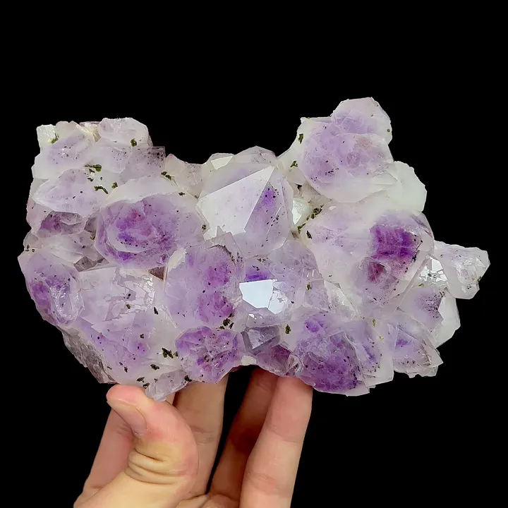 Natural Purple Garden Quartz and Epidote, mineral specimen:Meigu,Sichuan (145*85*40MM) - image 4