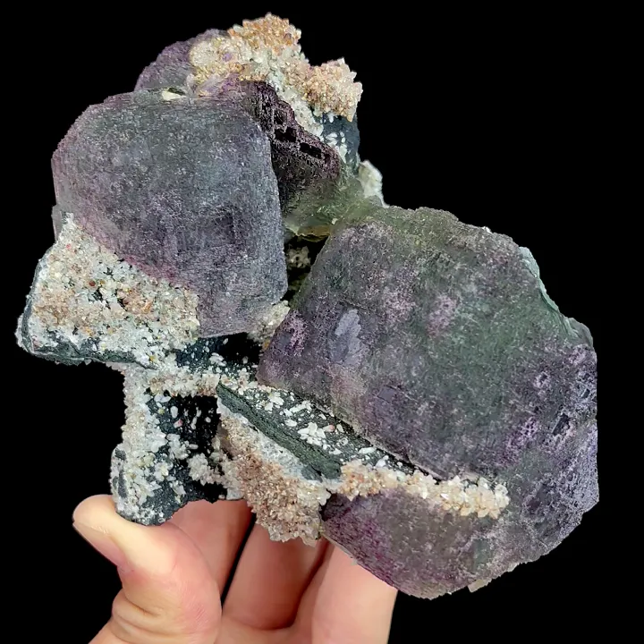 Natural Purple Green Cubic Fluorite, Mineral Specimen:Fujian,China (135*100*80MM) - image 2