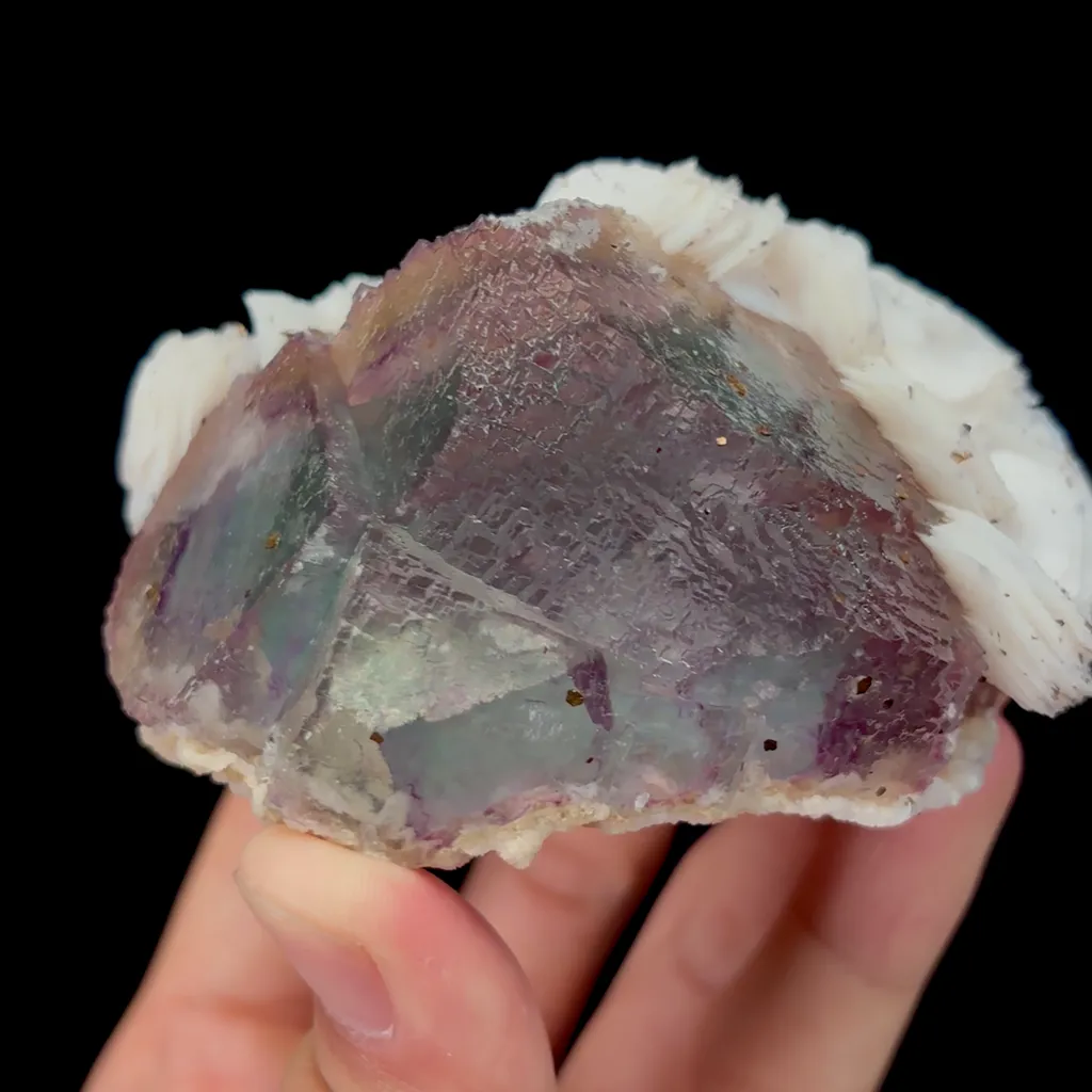 Natural Purple Green Fluorite and Calcite Mineral Specimen,High Quality Specimen,YAO GANG XIAN,HUNAN,CHINA(85*55*45mm) - image 2