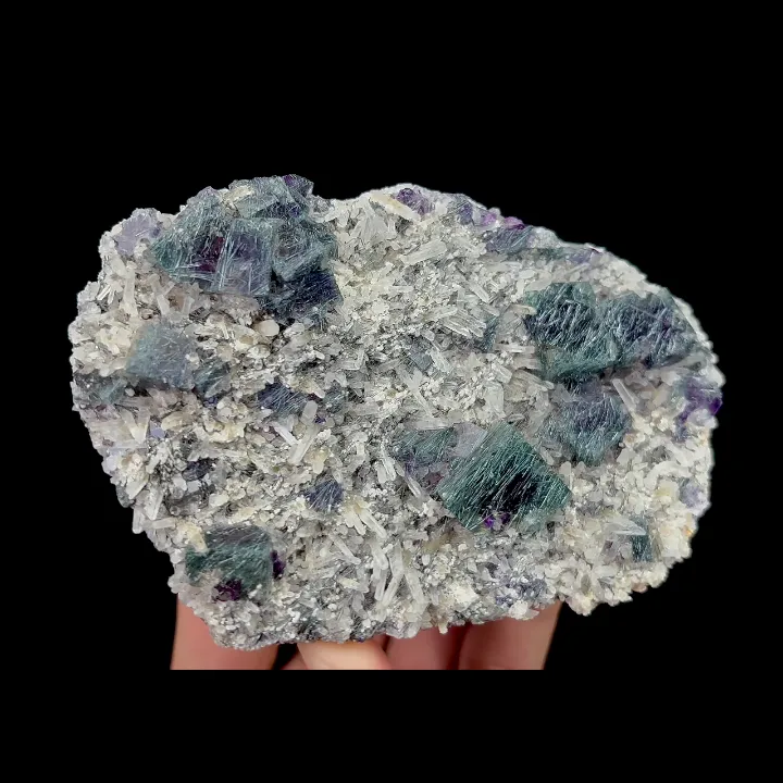 Natural Purple Green Fluorite,Cube Mineral Specimen:YINDU,China (110*30*75mm) - image 3