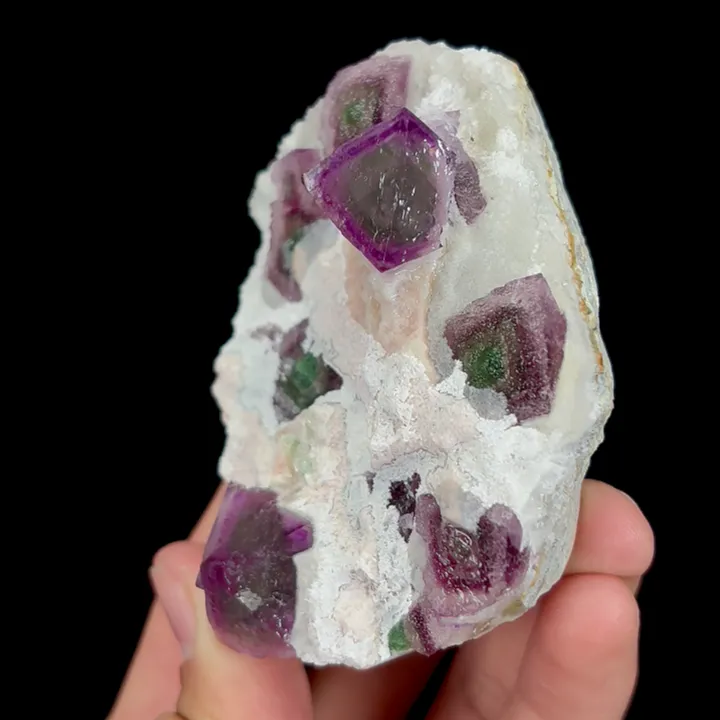 Natural Purple Green Octahedral Fluorite Mineral Specimen,High Quality Specimen,FUJIAN,CHINA(76*59*32mm) - image 3