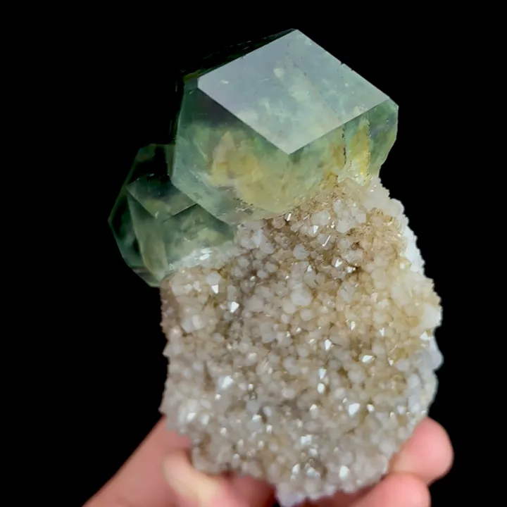 Natural Purple Green Phantom Fluorite, Mineral Specimen: Inner Mongolia,China (55*110*35MM) - image 2