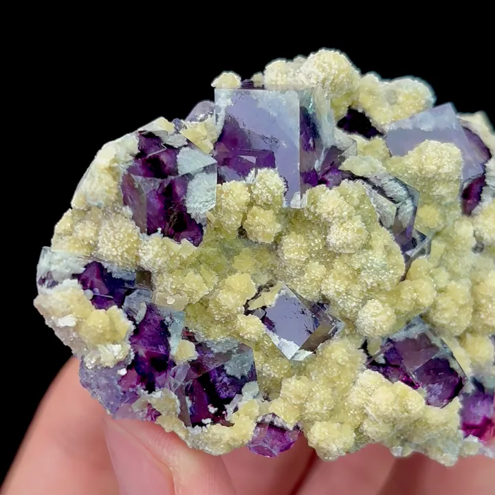 Natural Purple Green Phantom Fluorite,Granulate Mineral Specimen:YINDU (70*25*45mm) - image 3