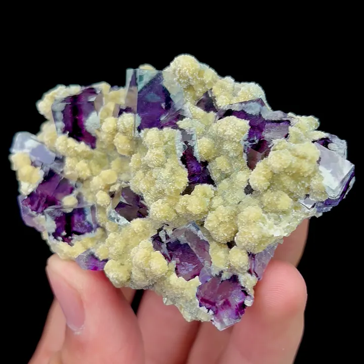 Natural Purple Green Phantom Fluorite,Granulate Mineral Specimen:YINDU (70*25*45mm) - image 2