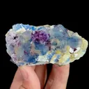 Natural Purple Gypsum and Blue Fluorite, Mineral Specimen:Guizhou,China (85*40*30MM) - image 4