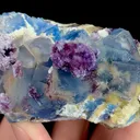 Natural Purple Gypsum and Blue Fluorite, Mineral Specimen:Guizhou,China (85*40*30MM) - image 3
