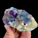 Natural Purple Gypsum and Blue Fluorite, Mineral Specimen:Guizhou,China (85*40*30MM) - image 2