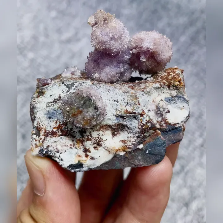 Natural Purple Gypsum, Mineral Specimen: Guizhou,China (50*35*35MM) image