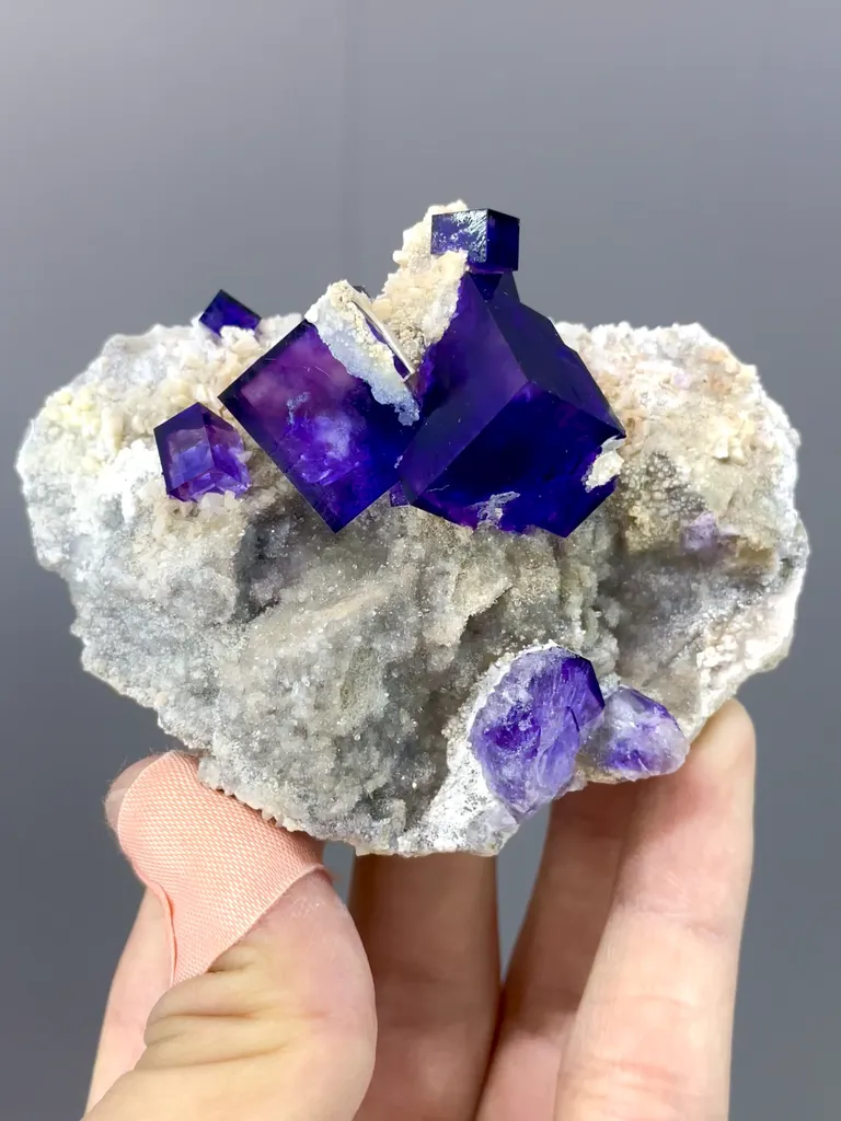 Natural Purple Matrix Fluorite comes from Xinjiang , China  85*60*45MM - image 6