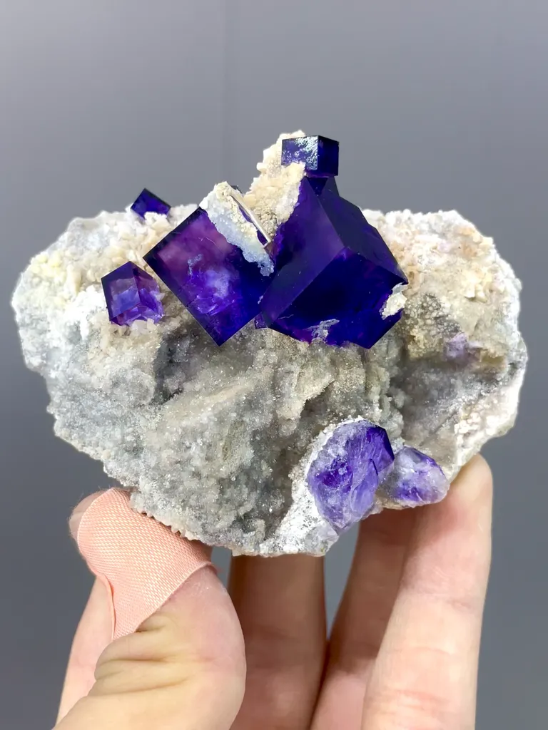 Natural Purple Matrix Fluorite comes from Xinjiang , China  85*60*45MM image