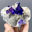 Natural Purple Matrix Fluorite comes from Xinjiang , China  85*60*45MM - image 1